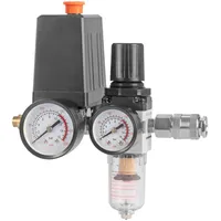 STAHLWERK Druckschalter 0-10 bar Druckregler mit Manometer für Kompressoren