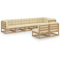 vidaXL 8-tlg Garten-Lounge-Set mit Kissen Kiefer Massivholz Modell 88