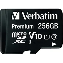 Verbatim microSDXC 256GB Class 10 UHS-I + SD-Adapter