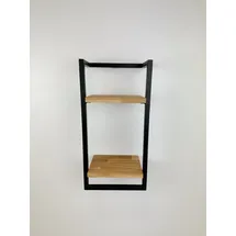 Andas Borken Wandregal 30 x 60 x 20 cm Schwarz