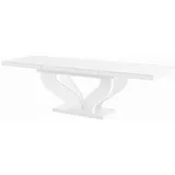 designimpex Esstisch Design Tisch HEB-222 Weiß Hochglanz ausziehbar 160 bis 256 cm weiß