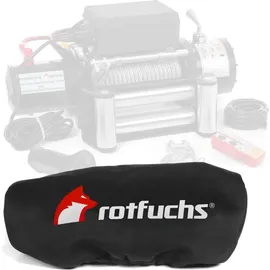 Rotfuchs Elektrische Seilwinde 12v mit Funkfernbedienung & Schutzhülle – 5909 kg 13000 lbs, 6 PS Power Offroad 4x4 Motorwinde Forst Seilzug - Schwarz