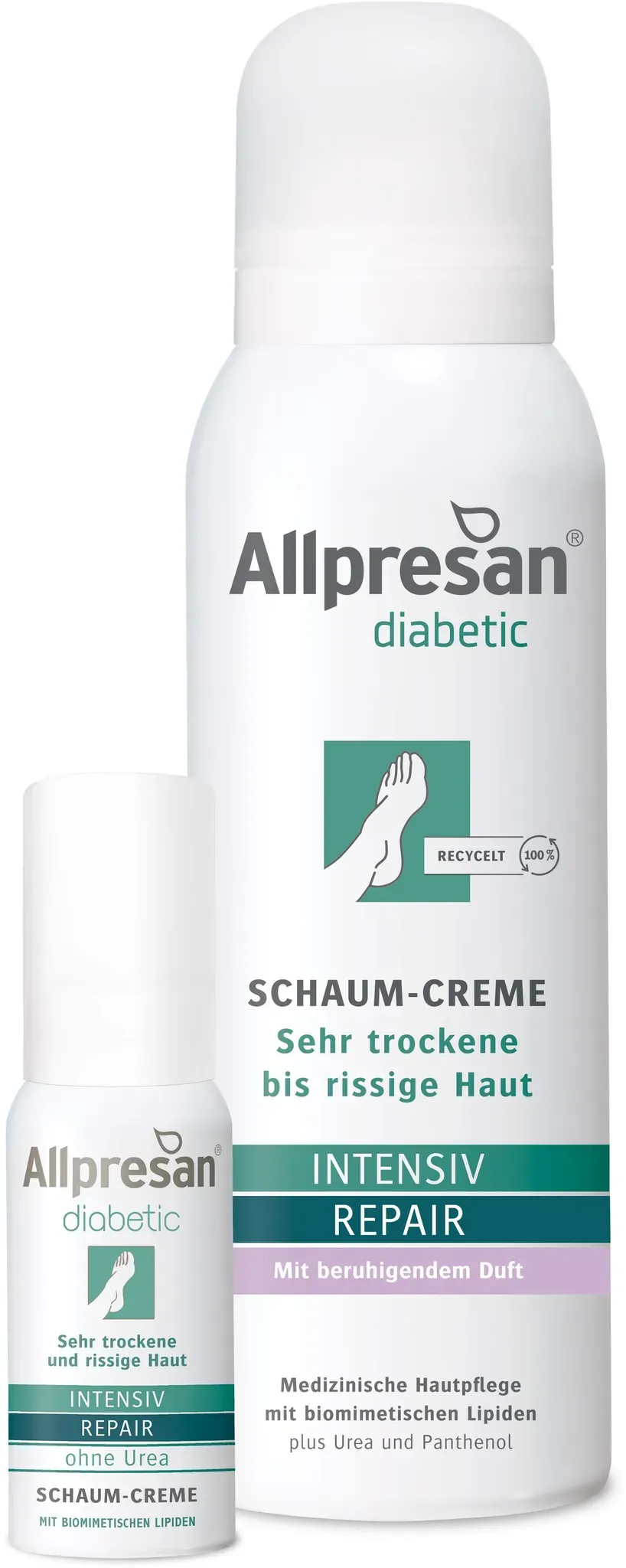 Allpresan diabetic Intensiv + Repair Schaum-Creme mit Urea