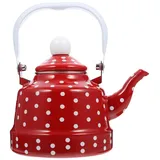Cabilock Emaille Teekanne Vintage Wasserkocher Teekessel mit Teesieb Retro Wasserkessel Teekocher Gong Fu Tee Kessel Kaffeekanne für Küche Restaurant Café Gasherd Induktionsherd 1.1 L