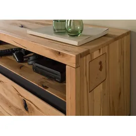 MASSIVMOEBEL24.DE Villanders 112 TV-Lowboard 120x40x56 cm Natur Geölt Holz, Metall, Massivholz