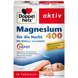 Doppelherz Magnesium 400 für die Nacht mit Melisse und Lavendelöl – Magnesium zur Unterstützung der normalen Muskel- und Nervenfunktion – 1 x 30 Tabletten