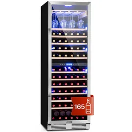 Klarstein Vinovilla Grande 165 Built-in Duo Weinkühlschrank 425l 165Fl. Glastür Schwarz