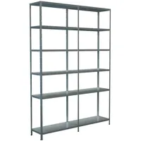 SCHULTE Regalwelt Anbauregal Metall 230 x 160 x 35 cm silberfarben