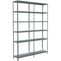 SCHULTE Regalwelt Anbauregal Metall 230 x 160 x 35 cm silberfarben