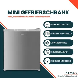Homex Mini-Gefrierschrank FM1015-S Silber