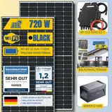 Balkonkraftwerk SUN EXPERT BASIC - 800W Einspeisung und bis zu 1440Wp Solarleistung Balkonhalterung / ANKER Solix 1600Wh / 2 x 360 Watt