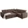 JOB Ecksofa Udine Mikrofaser Braun Dunkelbraun
