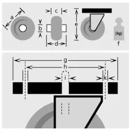 BS Rollen SchwerlLenkr Poly Gussfelge 100 mm