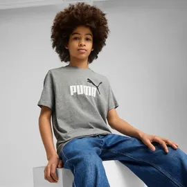 Puma ESS 2 Color No.1 Logo TEE B T-Shirts, Medium gray heather), 164