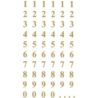Zweckform 3728 Zahlen (0-9 gold, 120 Aufkleber