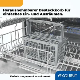 Exquisit GSP206-030D Tischgeschirrspüler (freistehend, 550 mm breit, Weiß)