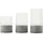 Brilliant Bougie LED-Kerzen 3 St. grau