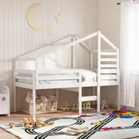vidaXL Kinderbett Dach für Kinderbett 198 x 87 x 113 cm Kiefer massiv weiß
