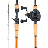 Vevor Angelrute und Angelrolle (Baitcasting) im Set, 2,13 m Rute aus Kohlefaser (IM7), Bassangelruten-Set mit 7+1 Kugellagern & Übersetzung 7,0:1 & Korkgriff, linkshändiges Angelset