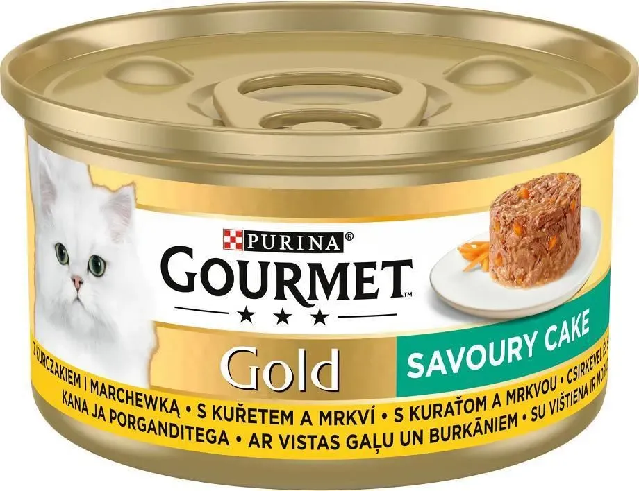 Purina Gourmet Gold Savoury Cake mit Huhn und Karotten 85g (Rabatt für Stammkunden 3%)