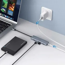 UGREEN Hub USB-C auf 4× USB 3.0 į USB-C Grau