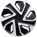 Auto-Style Satz J-Tec Radzierblenden ST 14-Zoll Silber/Schwarz