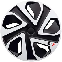 Auto-Style Satz J-Tec Radzierblenden ST 14-Zoll Silber/Schwarz