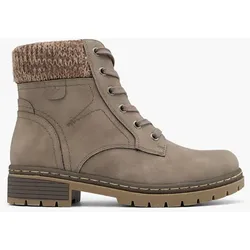 Komfort Schnürboots - Damen - taupe