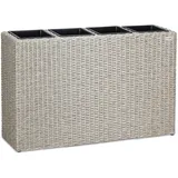 CASARIA Blumenkasten 95 x 27 x 60 cm creme