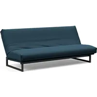 Schlafsofa INNOVATION LIVING TM "Fraction Dauerschlaffunktion, schlicht und elegant, Industriedesign" Sofas Gr. B/H/T: 200cm x 82cm x 95cm, Polyester, blau (navy blue) bequem, Rückenlehne 3-fach verstellbar