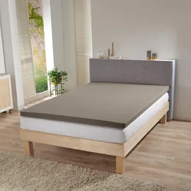 BettwarenShop Spannbettlaken Jersey-Elasthan 180 x 200 - 200 x 220 cm grau