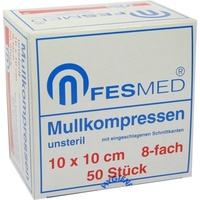 FESMED Verbandmittel GmbH MULLKOMPRESSEN ES 10x10 cm unsteril 8fach