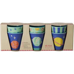 RICE Kinder Melamin Becher Galaxy 6er, 6 x 160ml