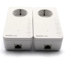 devolo Magic 1 LAN Starter Kit, LAN Powerline Adapter, bis zu 1.200 Mbit/s, 1x Gigabit LAN Anschluss, ideal für Homeoffice, dLAN 2.0, weiß