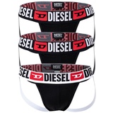 Diesel Herren Jockstrap 3 Pack - UMBR-JOCKYTRHEEPACK, Tanga Slip Schwarz/Grau/Rot M