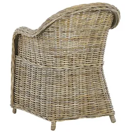 Beliani Gartenmöbel Set 5-tlg. Grau/Beige/Weiß/Braun