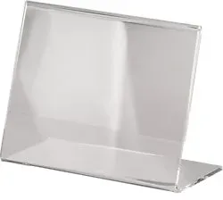 Sigel Tischaufsteller DIN A7 quer L-Form 10,5 (B) x 3,8 (T) x 7,7 (H) cm Transparent