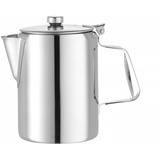 HENDI Kaffee-/Teekanne, mit Klappdeckel, Kaffeekanne, Wasserkessel Tropfwasserkocher, Kaffee, 1L, ø97x(H)142mm, Edelstahl