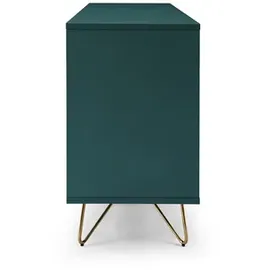 SalesFever Schubladenkommode 120 x 70 x 40 cm Blau/Gold