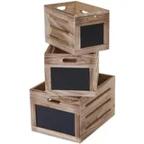 Mendler Holzkiste HWC-E11 3-tlg. naturbraun