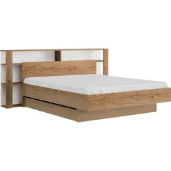 Gami Stauraumbett, (1 tlg.) Gami Eiche Helvezia + Eiche Helvezia / Weis + Eiche Helvezia