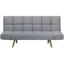 Beliani Schlafcouch 3-Sitzer Grau/Braun