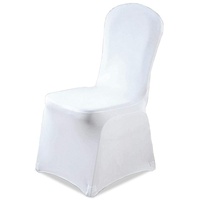 VINGO 10 Stück Stuhlhussen Weiß Universell Stuhlbezüge Stuhlhussen Elastik Stuhl Abdeckung für Hochzeiten und Feiern Pflegeleicht und Langlebig