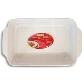 Guardini C00TC7 Auflaufform, rechteckig, groß, 36 x 24 cm, Keramik, Weiß