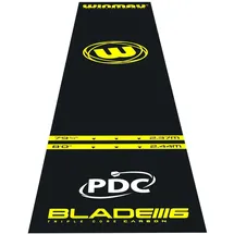 WINMAU Dartmatte Pro Zone Essential 8214 schwarz/gelb 300 x 60 cm