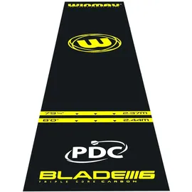 WINMAU Dartmatte Pro Zone Essential 8214 schwarz/gelb 300 x 60 cm