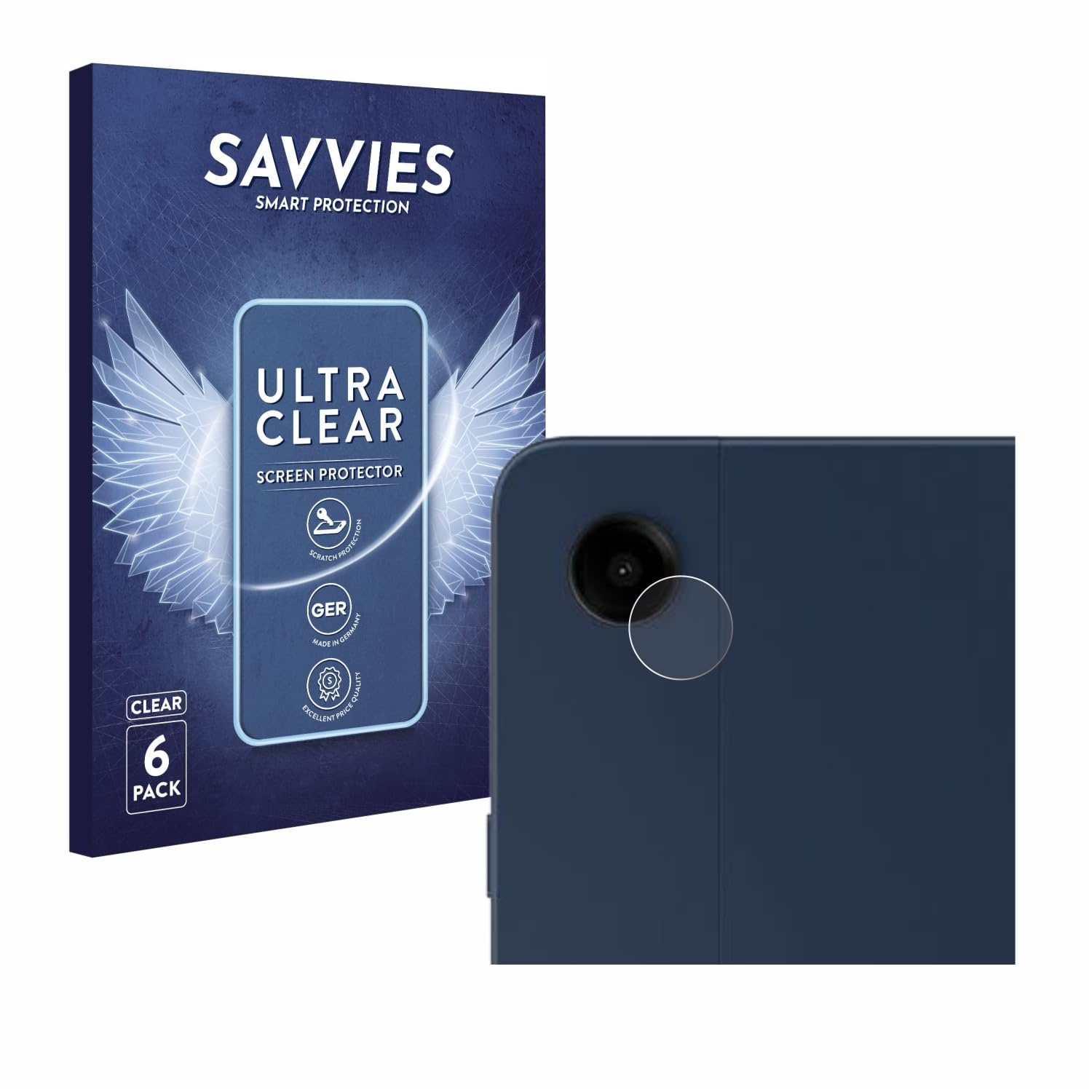 Savvies 6 Stück Schutzfolie für Samsung Galaxy Tab A9 Plus WiFi (NUR Kameraschutz) Displayschutz-Folie Ultra-Transparent