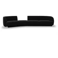 Micadoni Sofa Miley, modular 4-Sitzer schwarz