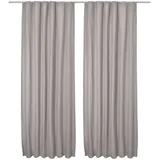 Beautissu Amelie Luna Kräuselband 140 x 245 cm grau 2 St.