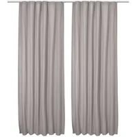 Beautissu Amelie Luna Kräuselband 140 x 245 cm grau 2 St.